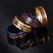 ring popular couple wedding ring inlaid teak titanium steel ring stainless steel jewelry_ipsvogv.com