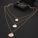 Bohemian Jewelry Popular New Head Coin Pendant Multi Layered Women's Necklace Silver Set_ipsvogv.com