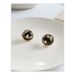 Light luxury design gold foil fragment earrings high end Hepburn style earrings temperament small and versatile fashionable earrings_ipsvogv.com