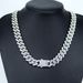 Men’s Jewelry Set Fashion Hip Hop Trendy Cuban Chain With Diamonds 14mm Rhombus Spring Buckle Full Diamond Necklace For Men And Women_ipsvogv.com