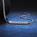S Pure Silver Korean Style Smiling Cuban High-end Elegant D Color 90 Single Diamond 3mm 10 Points Moissanite Bracelet_ipsvogv.com