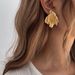 Minimalist Metal Round Smooth INS Style Water Ripple Irregular Geometric Earrings For Women_ipsvogv.com