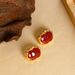 New Chinese Style Festive Ankola Red Drip Oil Silver Needle With Feminine Temperament, Versatile And High-end Earrings_ipsvogv.com