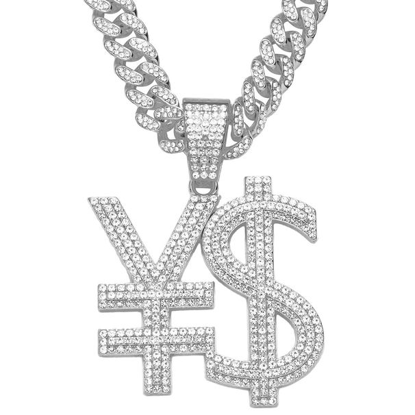 Trendy Diamond Shining Letter Pendant Necklace Hiphop Street Bounce Diamonds New Product_ipsvogv.com
