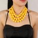 Colorful Beaded Exaggerated Necklace Women's Multi layered Clavicle Chain Set 8060_ipsvogv.com