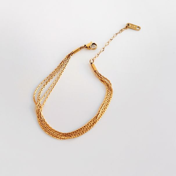 Women’s Jewelry Set Fashion Fashion Retro Style INS Titanium Steel Multi Layer Box Snake Bone Chain Jewelry Set_ipsvogv.com