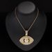 Fashionable Diamond Angel's Hip Hop Personalized Creative Devil's Eye Pendant Cuban Necklace Trend_ipsvogv.com