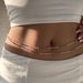 Gold Plated Titanium Steel Retro Pearl Embossed Waist Chain Body Chain_ipsvogv.com