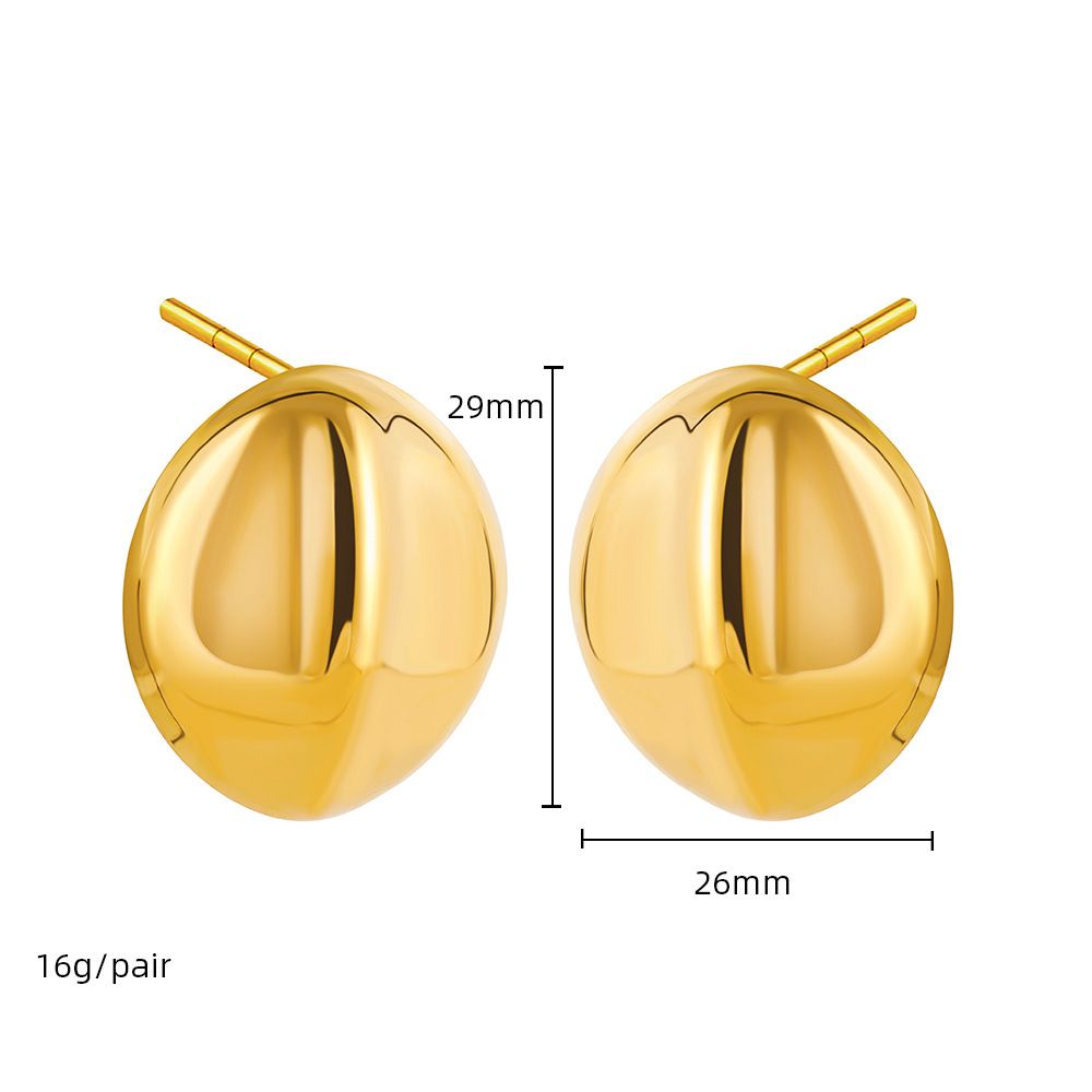 Celebrity Trend Stainless Steel Earrings Female Personality Liquid Love Earrings_ipsvogv.com