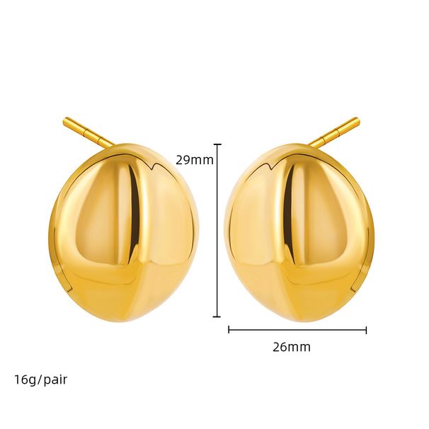 Celebrity Trend Stainless Steel Earrings Female Personality Liquid Love Earrings_ipsvogv.com