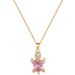 【 Titanium Steel 】 Necklace Earring Light Luxury Full Diamond Pink Turtle Personalized Temperament Banquet Earrings Set_ipsvogv.com