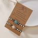 Bohemian Turtle Card Couple Bracelet Retro Turquoise Turtle Beaded Braided Bracelet_ipsvogv.com