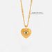 Women’s Jewelry Set Fashion Versatile Love Blue Eye Opposite Sex Pearl Stainless Steel Earrings Necklace_ipsvogv.com