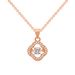Clover main stone dancing pendant necklace Rose gold beating heart Korean version of simple and smart four leaf clover necklace_ipsvogv.com