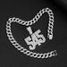 Personalized 545 Digital Pendant Full Of Diamonds, Fashionable And Minimalist Cuban Necklace Jewelry On The Street_ipsvogv.com
