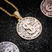 Hip Hop Dollar Symbol Personality Pendant Real Gold Electroplated Full Zircon Hip Hop Trendy Necklace Accessories_ipsvogv.com