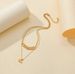 Instagram Minimalist Titanium Steel Genuine Gold Double-layer Necklace, Fashionable Niche Butterfly Color Retention_ipsvogv.com