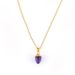 Simple acorn natural amethyst necklace pendant, summer women's high-end accessory necklace, collarbone chain_ipsvogv.com