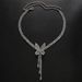 Fashion Super Flash Butterfly Collarbone Chain Korean Retro Full Diamond Fringed Neck Chain Women's Neck Jewelry Necklace_ipsvogv.com