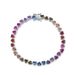 Love rainbow zircon bracelet S925 silver package inlaid with colorful zirconium colored gemstone hand jewelry simple light luxury fashion women_ipsvogv.com