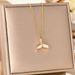 version Korean Style Titanium Steel Necklace, Women's Micro Inlaid Mother Of Pearl Fish Tail Pendant, Light Luxury Niche_ipsvogv.com