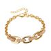 Men And Women's Jewelry Hip Hop Personality Bracelet Full Diamond Copper Metal Bracelet Oval Chain Diamond Bracelet_ipsvogv.com