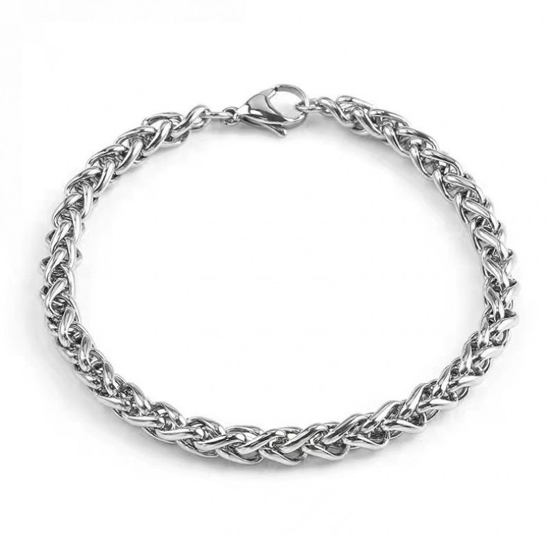 Titanium Men's Flower Basket Korean Style Stainless Steel Fashion Clavicle Dragon Bone Chain Bracelet Jewelry_ipsvogv.com