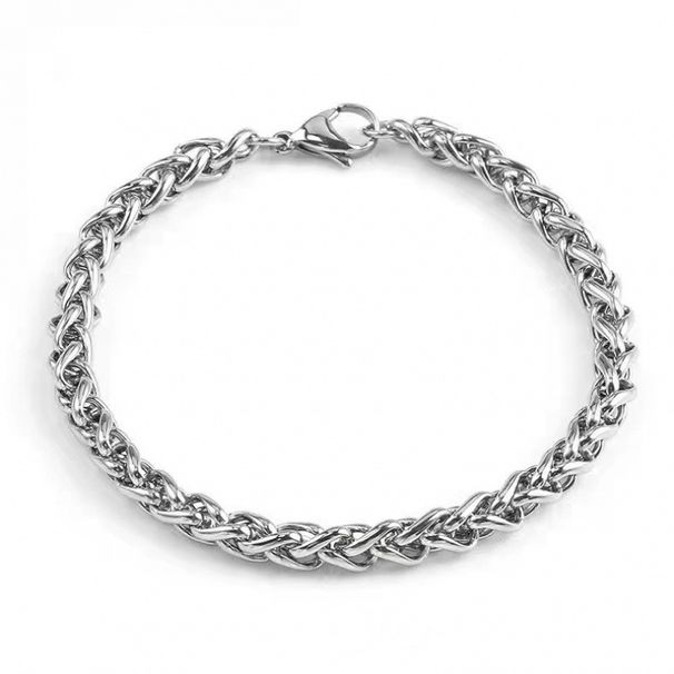 Titanium Men's Flower Basket Korean Style Stainless Steel Fashion Clavicle Dragon Bone Chain Bracelet Jewelry_ipsvogv.com