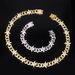 Unisex Pentagram Full Diamond Alloy Men's Necklace High End Personality Cross Border Hip Hop Cuban Chain_ipsvogv.com