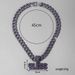 Unisex New Hip Hop Men And Women Alloy Full Diamond Purple BLESS Blessing Pendant Fashion Cuban Pendant Chain_ipsvogv.com