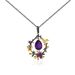 Spring On The Branches Pendant Silver Natural Colored Gemstone Necklace Design Small Fresh Natural Style Necklace Female Ins Style_ipsvogv.com