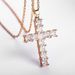Popular Cross Pendant Necklace Full of Diamond Square Zircon Hip Hop trendy Neckchain Jewelry_ipsvogv.com