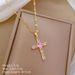 Stainless Steel Chain Classic Shiny Zircon Cross Heart Pendant Necklace For Women Lady Fashion Jewelry Accessories Gifts_ipsvogv.com