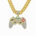 Hip Hop Alloy Full Diamond Game Machine Pendant Cuban Chain Necklace Nightclub Personalized Bounce Di Decoration_ipsvogv.com
