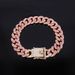 Men’s Jewelry Set Fashion Hot Selling 13mm Full Drill Cuban Chain Alloy Diamond Necklace Men's And Women's Bracelet Hip Hop Jewelry_ipsvogv.com