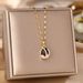 Japanese And Korean Style Cat Eye Stone Tulip Necklace, Light Luxury, Niche Design, Titanium Steel Temperament,_ipsvogv.com
