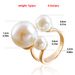 fashion Ring, Three Pearl Metal Base Rings, French Creative Ring Trend Joint Ring_ipsvogv.com