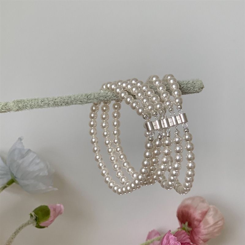 Austrian Shijia Pearl Bracelet For Women's Summer S Pure Silver Magnetic Buckle Round, Small And Unique Design, High End_ipsvogv.com