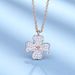 Version Double Sided Four Leaf Clover Necklace For Women Black And White Full Diamond Crystal Element Rose Gold Live Broadcast_ipsvogv.com