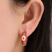 Women's Jewelry Copper Enamel Retro Hoop Earrings Micro Inlaid Color Earrings Fashionable And Versatile Oil Drop Earrings_ipsvogv.com