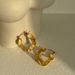 Fashionable Niche INS Retro Titanium Steel Pleated Seaweed Design Earrings_ipsvogv.com