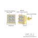 Unisex hot selling hip hop zircon thread earrings men and women three dimensional square full diamond gold plated earrings earrings_ipsvogv.com