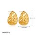Women’s Jewelry Set Fashion Simple Atmosphere Stainless Steel Geometric Earrings Retro Water Drop Thread Braided Earrings_ipsvogv.com