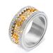 Gear Rotating Diamond Ring Fashionable All Match Rotating Color Diamond Ring_ipsvogv.com
