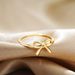 Unisex Exquisite Ring For Women High End Niche Design Light Luxury Copper Plated Bow Gold Pigment Ring Ring_ipsvogv.com