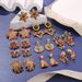 Patek Colorful Oil Drop Earrings Antique Oil Painting New Chinese Flower Earrings Niche Versatile Accessories High End_ipsvogv.com