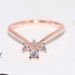 Jewelry Fashion V shaped Women's Ring Rose Gold Plated Zircon Accessories_ipsvogv.com