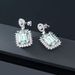 Cao Shi's online celebrity live streaming earrings Princess Square Colorful Treasure Earrings Autumn and Winter Light Luxury Earrings Girl_ipsvogv.com