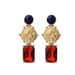 Medieval Vintage Earrings Western Retro Multi Color Crystal Earrings Gold Coin Portrait Niche High End Earrings_ipsvogv.com