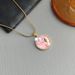 New Oil Painting Titanium Steel Necklace With A Light Luxury And High-end Feel, Korean Version Fashionable Ins Style_ipsvogv.com